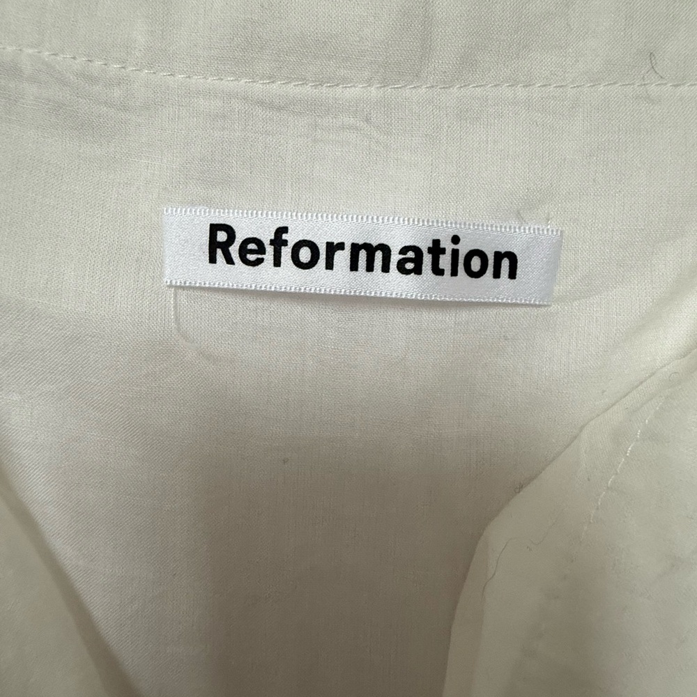 NWT Reformation Diane Button Down Cotton Midi Dress - Picture 6 of 8